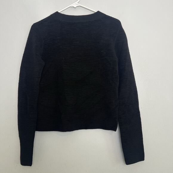 Club Monaco Womens Wool Blend Knit Crew Neck Sweater Sz S Black - Picture 9 of 10